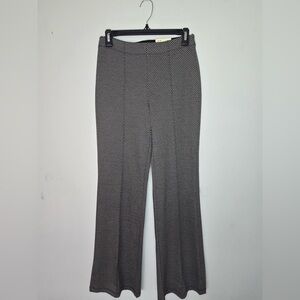 Max Studio London Pintuck Slim Bootcut Trousers XS High Rise Black & White NWT